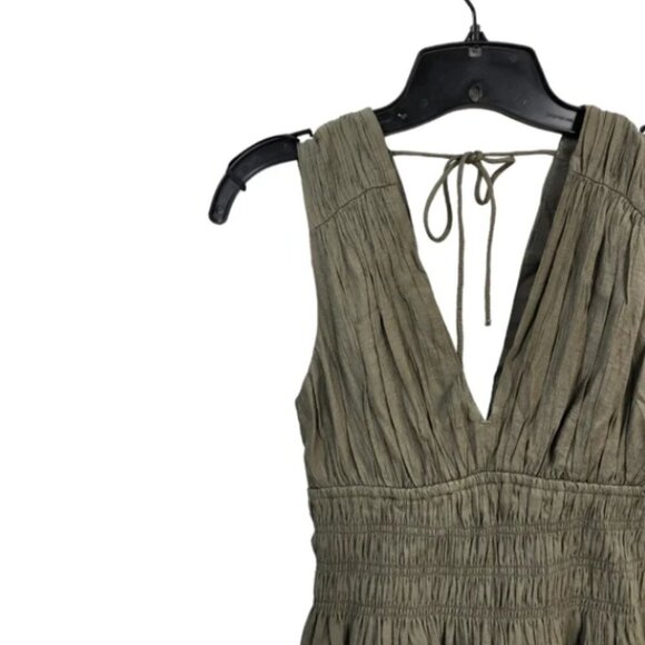 Abercrombie & Fitch Women's Smocked Plunge Crinkle Mini Dress - XXSP - Picture 3 of 8